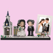 Personalizzato matrimonio mattone figura set costruito da una foto