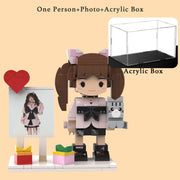 YSHomy Figure di Mattoncini Personalizzate dalla Tua Foto - Cornice a Cuore