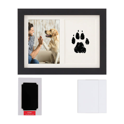 YSHomy 7 Inch Custom Photo Frame with Pet Paw Print