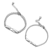 YSHomy Möbius Infinity Couple Bracelets with Personalized Text