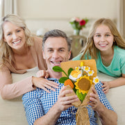YSHomy Ramo de ganchillo de girasoles, narcisos, rosas y tulipanes