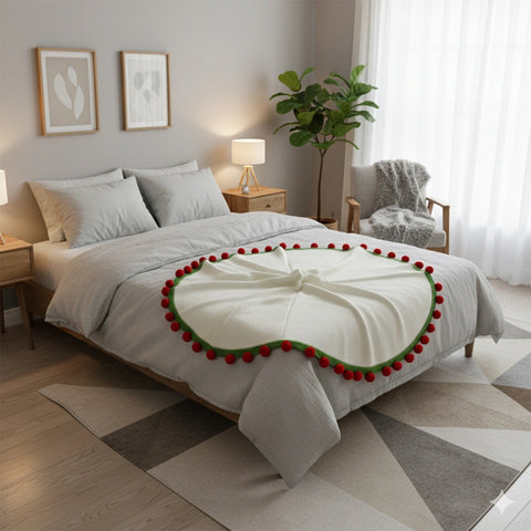 YSHomy Cashmere Flower Blanket Gift Box Set