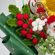 YSHomy クリスマス用かぎ針編み花ブーケ