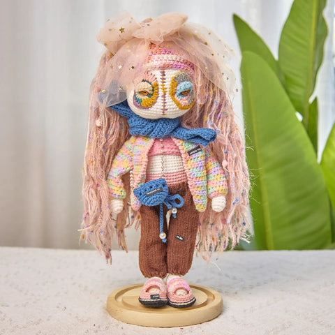 YSHomy Handmade Poseable Crochet Art Doll
