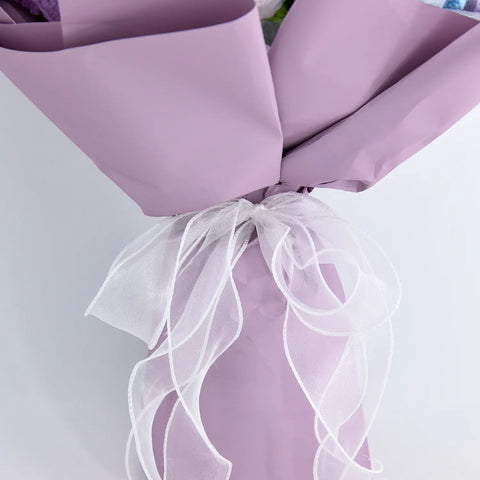 YSHomy Big Mixed Purple Crochet Bouquet with Lily