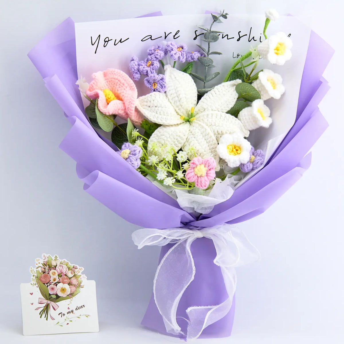 YSHomy Crochet Lily & Calla Lily Bouquet