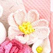 YSHomy Bouquet all'Uncinetto Coniglietto, Rosa e Fiore Galsang