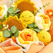 Bouquet emoji en crochet jaune YSHomy avec tournesol