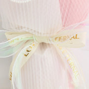 YSHomy Round Crochet Pink & White Emoji Bouquet with Rose