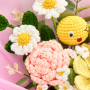 YSHomy Ramo de ganchillo con emojis de rosas y margaritas