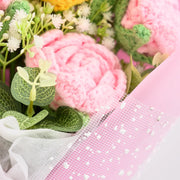YSHomy all'uncinetto Bouquet con rose rosa & Emoji