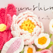 YSHomy bouquet sfumato all’uncinetto di gigli, peonie e tulipani
