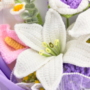 YSHomy Purple Crochet Lily Calla Lily Lavender Bouquet