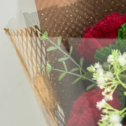 YSHomy Crochet Dark Red Rose Bouquet
