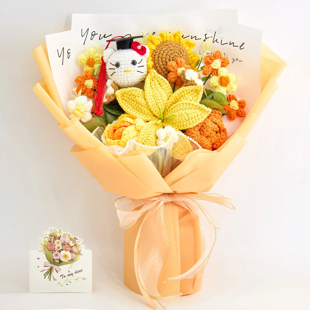 YSHomy Crochet Flower Bouquet with Graduation HK