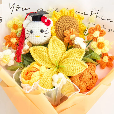 YSHomy Crochet Flower Bouquet with Graduation HK