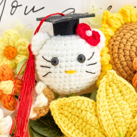 YSHomy Crochet Flower Bouquet with Graduation HK