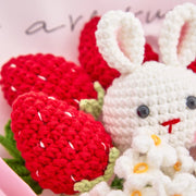 YSHomy かぎ針編み バニー・イチゴ花束