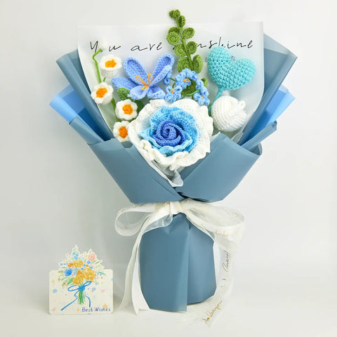 Ramo De Flores De Ganchillo, Flores De Ganchillo, Rosa De Ganchillo, Ramo De Ganchillo, Flores De Hilo, Tulipán De Ganchillo, Flor Eterna, Regalo De San Valentín