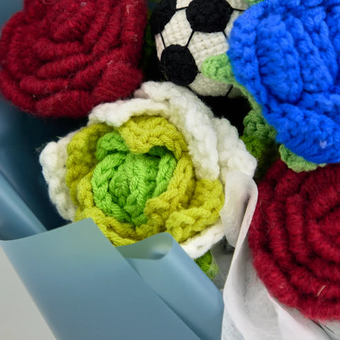 YSHomy Crochet FIFA World Cup-Themed Bouquet with Footballs