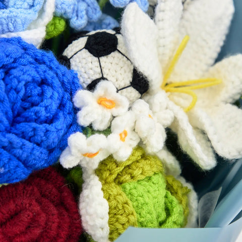 YSHomy Crochet FIFA World Cup-Themed Bouquet with Footballs