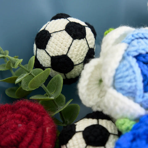 YSHomy Crochet FIFA World Cup-Themed Bouquet with Footballs
