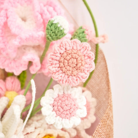 YSHomy Crochet Night of the Queen Peony Tulip Bouquet
