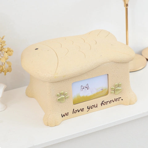 YSHomy Pet Memorial Urn with Personalized Photo