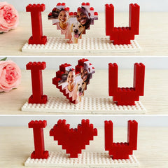 YSHomy Custom Building Bricks with Your Photo - I LOVE U