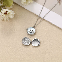 YSHomy Shell Cat Paw Necklace with Personalized Photo