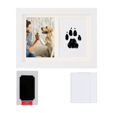 YSHomy 7 Inch Custom Photo Frame with Pet Paw Print