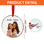YSHomy Personalized Couple Photo Hanging Ornament