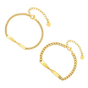 YSHomy Möbius Infinity Couple Bracelets with Personalized Text