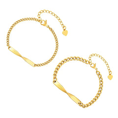 YSHomy Möbius Infinity Couple Bracelets with Personalized Text