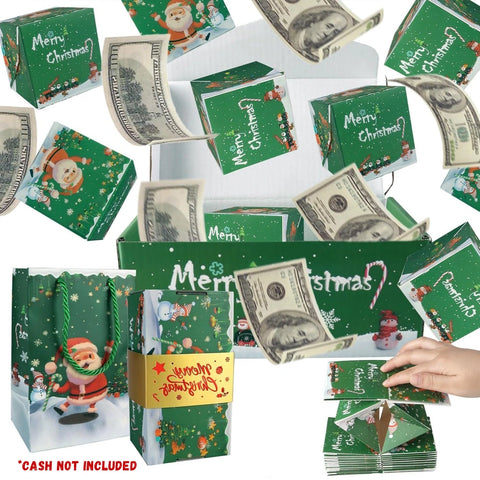 Christmas Surprise Pop Up Box with 16 PCS Exploding Box-Green