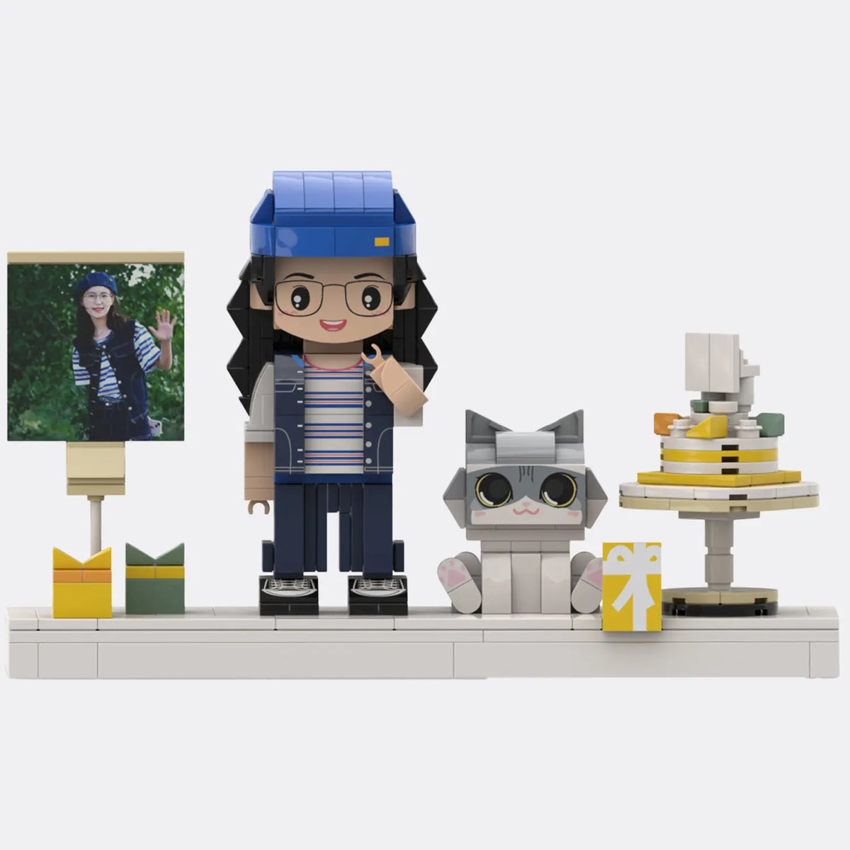 YSHomy Custom Brick Figure from Youor Photo For Birthday - Style C