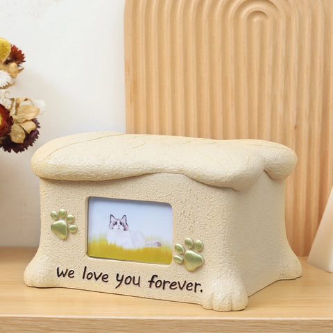 YSHomy Pet Memorial Urn with Personalized Photo