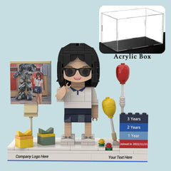YSHomy Custom Brick Figure For Work Anniversary  - Balloon Style