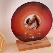 YSHomy Custom Photo Vinyl Record Style Night Light