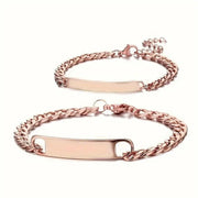 YSHomy Braccialetti in acciaio inossidabile con testo personalizzato