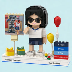 YSHomy Custom Brick Figure For Work Anniversary  - Balloon Style