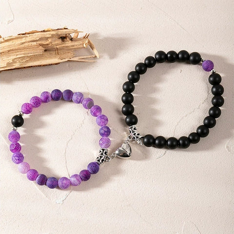 YSHomy Magnetic Heart Couple Beaded Bracelets