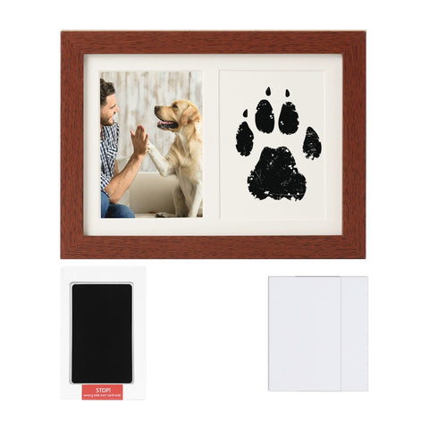 YSHomy 7 Inch Custom Photo Frame with Pet Paw Print