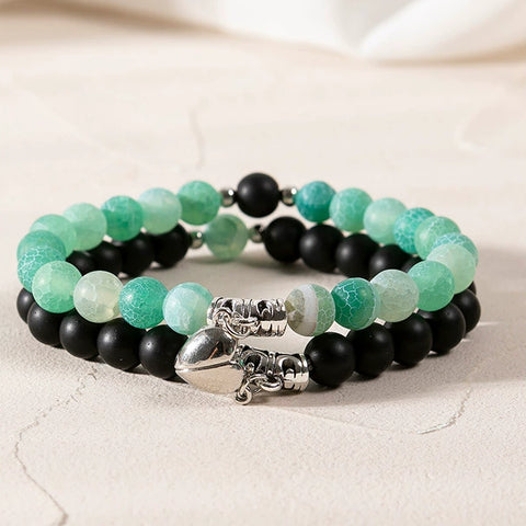 YSHomy Magnetic Heart Couple Beaded Bracelets