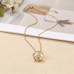 YSHomy Shell Cat Paw Necklace with Personalized Photo
