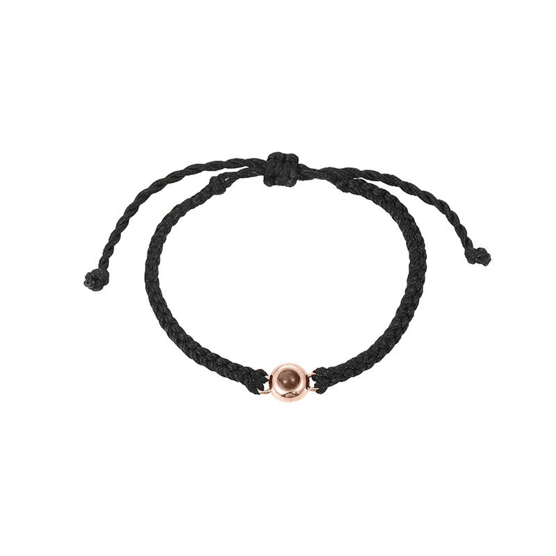 YSHomy 18K Gold-Plated Custom Bracelet with Hidden Photo/Text