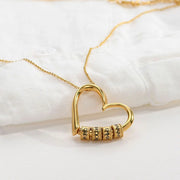 YSHomy personalisierte 18K-vergoldete Halskette mit Herzanhänger und Perle