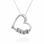 YSHomy personalisierte 18K-vergoldete Halskette mit Herzanhänger und Perle