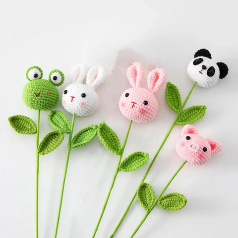 YSHomy Crochet Flowers of Cute Animal Head