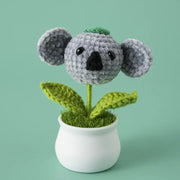 YSHomy Crochet Animal Head White Pot Series